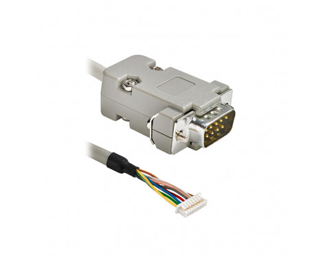 ACC065电缆组件，FCI 8针，D型9针子连接器，单屏蔽，1 m，OD 6.2 mm，最高温度80 °C