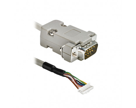 ACC067电缆组件，Molex 11针，D型9针子连接器，单屏蔽，1 m，OD 6.2 mm，最高温度80 °C