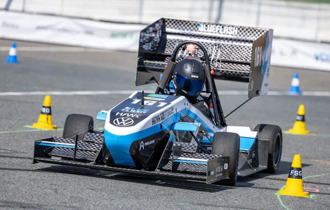 The E_HAWK25 competing at FSG25 in Hockenheim