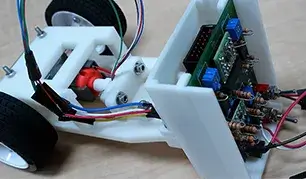 Magnetic encoders support the stabilisation control of a self-balancing two-wheeled robotic vehicle